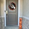 Ghost Halloween Wreath Front Door Decor, Door Wreath, Halloween Festival Holiday Wreath, Ghost Wreath Door Decoration