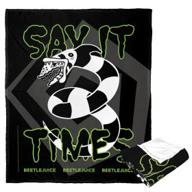 Beetlejuice Silk Touch Throw Blanket, 50" x 60", Say it Three Times