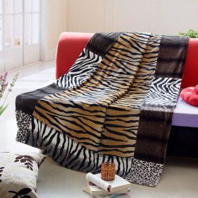 Onitiva - [Tiger Stripes -C] Patchwork Throw Blanket (50 by 70 inches)