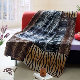 Onitiva - [Tiger Stripes -D] Patchwork Throw Blanket (50 by 70 inches)