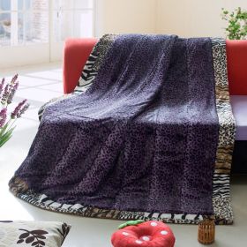 Onitiva - [Violet Fascination] Patchwork Throw Blanket (86.6 by 63 inches)