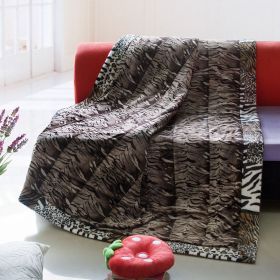 Onitiva - [Late Autumn] Patchwork Throw Blanket (86.6 by 63 inches)