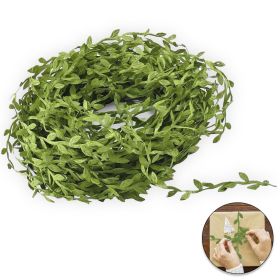 132 Feet Artificial Vines, Fake Hanging Plants Leaf Garland Foliage Green Leaves Ribbon, Decorative Wreath Accessory Wedding Wall Crafts Party Decor