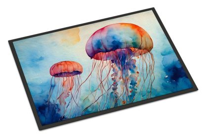 Jellyfish Doormat Front Door Mat Indoor Outdoor Rugs for Entryway, Non Slip Washable Low Pile, 24H X 36W