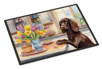 Decorating Easter Boykin Spaniel Doormat Front Door Mat Indoor Outdoor Rugs for Entryway, Non Slip Washable Low Pile, 24H X 36W