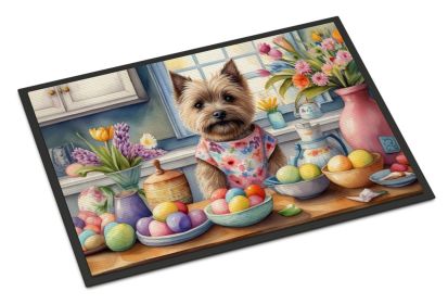 Decorating Easter Cairn Terrier Doormat Front Door Mat Indoor Outdoor Rugs for Entryway, Non Slip Washable Low Pile, 24H X 36W