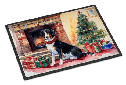 Appenzeller Sennenhund Cozy Christmas Doormat Front Door Mat Indoor Outdoor Rugs for Entryway, Non Slip Washable Low Pile, 24H X 36W