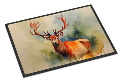 Deer Stag Doormat Front Door Mat Indoor Outdoor Rugs for Entryway, Non Slip Washable Low Pile, 24H X 36W