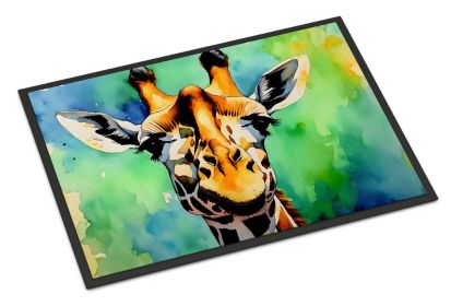 Giraffe Doormat Front Door Mat Indoor Outdoor Rugs for Entryway, Non Slip Washable Low Pile, 24H X 36W