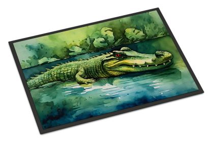 Crocodile Doormat Front Door Mat Indoor Outdoor Rugs for Entryway, Non Slip Washable Low Pile, 24H X 36W