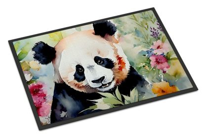 Panda Doormat Front Door Mat Indoor Outdoor Rugs for Entryway, Non Slip Washable Low Pile, 24H X 36W