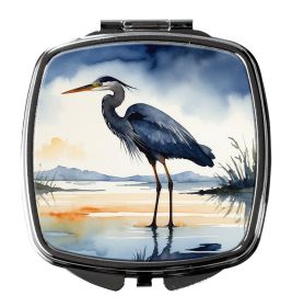 Blue Heron Barely Lit Sky Compact Mirror Decorative Travel Makeup Mirror for Women Girls Gifts Pocket Makeup Mirror Folding Handheld