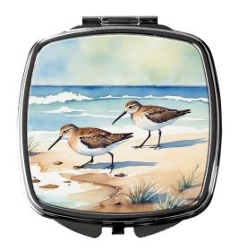 Sandpipers Hunting Compact Mirror Decorative Travel Makeup Mirror for Women Girls Gifts Pocket Makeup Mirror Folding Handheld