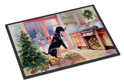 Great Dane Christmas Cookies Doormat Front Door Mat Indoor Outdoor Rugs for Entryway, Non Slip Washable Low Pile, 24H X 36W