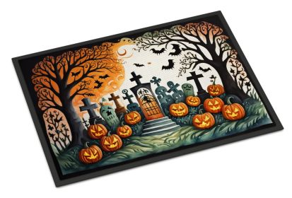 Papel Picado Skeletons Spooky Halloween Doormat Front Door Mat Indoor Outdoor Rugs for Entryway, Non Slip Washable Low Pile, 24H X 36W