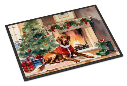 Vizsla Cozy Christmas Doormat Front Door Mat Indoor Outdoor Rugs for Entryway, Non Slip Washable Low Pile, 24H X 36W