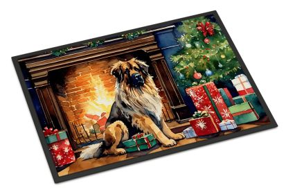 Leonberger Cozy Christmas Doormat Front Door Mat Indoor Outdoor Rugs for Entryway, Non Slip Washable Low Pile, 24H X 36W