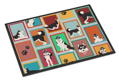 Lots of Siberian Husky Doormat Front Door Mat Indoor Outdoor Rugs for Entryway, Non Slip Washable Low Pile, 24H X 36W