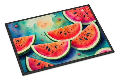 Colorful Watermelons Doormat Front Door Mat Indoor Outdoor Rugs for Entryway, Non Slip Washable Low Pile, 24H X 36W