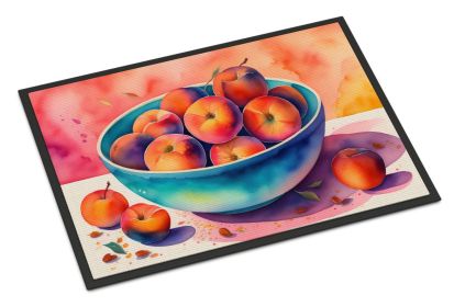 Colorful Peaches Doormat Front Door Mat Indoor Outdoor Rugs for Entryway, Non Slip Washable Low Pile, 24H X 36W