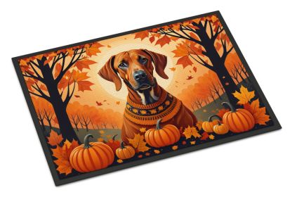 Rhodesian Ridgeback Fall Doormat Front Door Mat Indoor Outdoor Rugs for Entryway, Non Slip Washable Low Pile, 24H X 36W