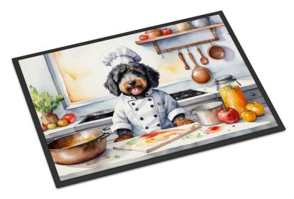 Bernedoodle The Chef Doormat Front Door Mat Indoor Outdoor Rugs for Entryway, Non Slip Washable Low Pile, 24H X 36W