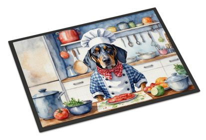 Bluetick Coonhound The Chef Doormat Front Door Mat Indoor Outdoor Rugs for Entryway, Non Slip Washable Low Pile, 24H X 36W