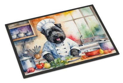 Bouvier des Flandres The Chef Doormat Front Door Mat Indoor Outdoor Rugs for Entryway, Non Slip Washable Low Pile, 24H X 36W