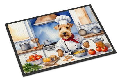 Lakeland Terrier The Chef Doormat Front Door Mat Indoor Outdoor Rugs for Entryway, Non Slip Washable Low Pile, 24H X 36W