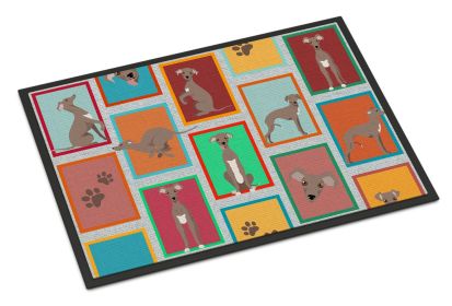 Lots of Fawn Italian Greyhound Doormat Front Door Mat Indoor Outdoor Rugs for Entryway, Non Slip Washable Low Pile, 24H X 36W