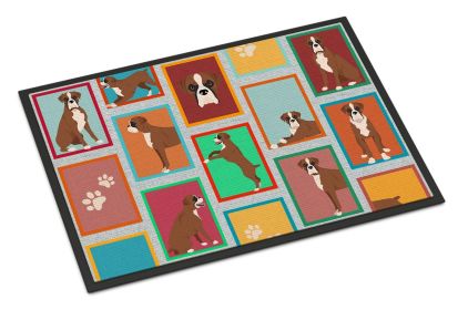 Lots of Flashy Fawn Boxer Doormat Front Door Mat Indoor Outdoor Rugs for Entryway, Non Slip Washable Low Pile, 24H X 36W