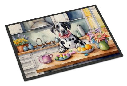 Decorating Easter Great Dane Doormat Front Door Mat Indoor Outdoor Rugs for Entryway, Non Slip Washable Low Pile, 24H X 36W