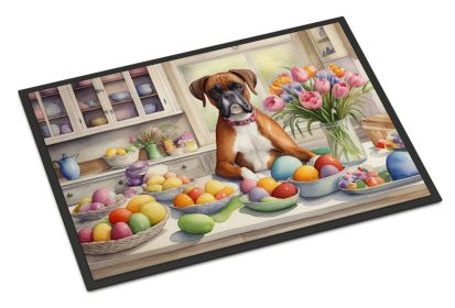 Decorating Easter Boxer Doormat Front Door Mat Indoor Outdoor Rugs for Entryway, Non Slip Washable Low Pile, 24H X 36W