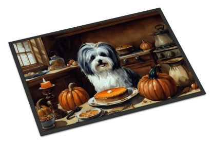 Havanese Fall Kitchen Pumpkins Doormat Front Door Mat Indoor Outdoor Rugs for Entryway, Non Slip Washable Low Pile, 24H X 36W