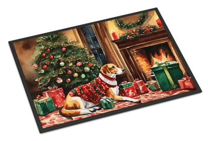 American Foxhound Cozy Christmas Doormat Front Door Mat Indoor Outdoor Rugs for Entryway, Non Slip Washable Low Pile, 24H X 36W