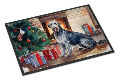 Irish Wolfhound Cozy Christmas Doormat Front Door Mat Indoor Outdoor Rugs for Entryway, Non Slip Washable Low Pile, 24H X 36W