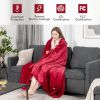 84 x 62 Inch Heated Blanket Electric Throw with 5 Heating Levels