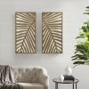 Two-tone 2-piece Wood Panel Wall Decor Set