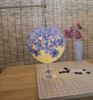 Cute Fabric Flower Paper Lantern Small Decorative Lantern Handhold Hanging Festival Décor, Blue