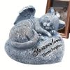 1pc Cat Memorial Stone Or Resin Statue, Beautifully Packaged Memorial Gift, For Cats Or Loss Of Cat Sympathy Gift