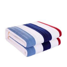 Electric Blanket Warm110-220V Automatic Protection Type Electric Blanket Body Warmer  Heated Blanket Electric Mat Carpet (Color: Strip color)