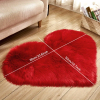 1pc Heart-Shaped Faux Sheepskin Area Rug - Soft and Plush Carpet for Home, Bedroom, Nursery, and Kid's Room - Perfect for Home Decor and Comfort