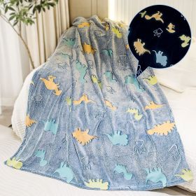 Glow in the Dark Throw Blanket Unicorn - Luminous Kids Blanket (50" x 60") (Color: Blue)