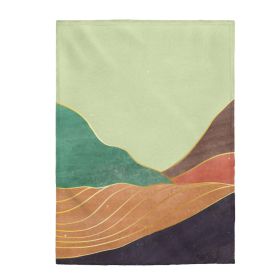 Tranquil Mountain Velveteen Plush Blanket (size: 60" x 80")