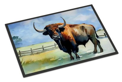 American Bison Doormat Front Door Mat Indoor Outdoor Rugs for Entryway, Non Slip Washable Low Pile, 24H X 36W (Default: Default)