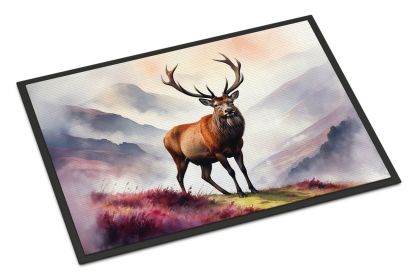 Highland Red Deer Doormat Front Door Mat Indoor Outdoor Rugs for Entryway, Non Slip Washable Low Pile, 24H X 36W (Default: Default)