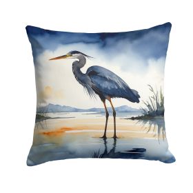 Blue Heron Barely Lit Sky Throw Pillow Machine Washable, Indoor Outdoor Decorative Pillow for Couch, Bed or Patio, 14Hx14W (Default: Default)