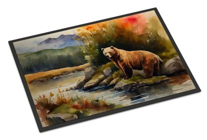 Kodiak Bear Doormat Front Door Mat Indoor Outdoor Rugs for Entryway, Non Slip Washable Low Pile, 24H X 36W (Default: Default)