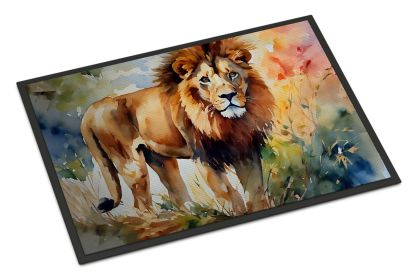 Lion Doormat Front Door Mat Indoor Outdoor Rugs for Entryway, Non Slip Washable Low Pile, 24H X 36W (Default: Default)