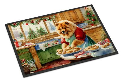 Chow Chow Christmas Cookies Doormat Front Door Mat Indoor Outdoor Rugs for Entryway, Non Slip Washable Low Pile, 24H X 36W (Default: Default)